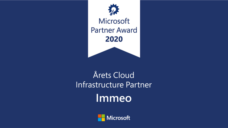 Årets Partner - Cloud Infrastructure  2020 Diplom