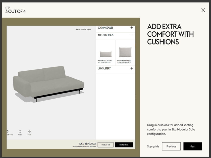 sofa på hjemmeside